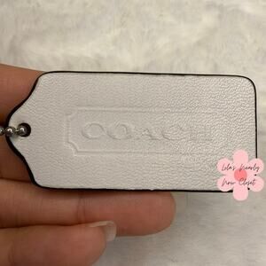 2" COACH Legacy White Fob Bag Charm Hang tag Hangtag
